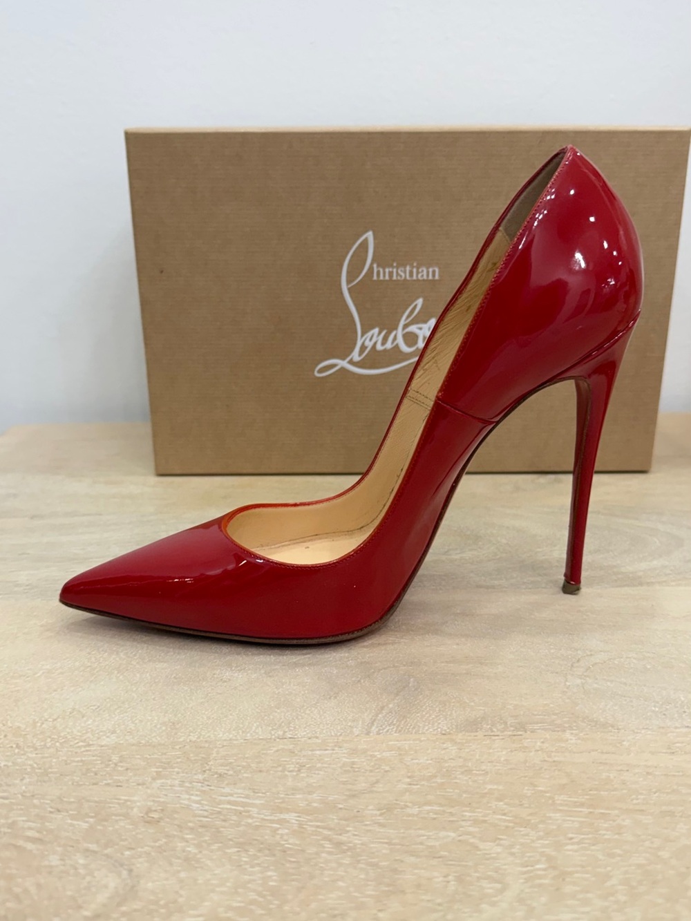 Christian Louboutin So Kate Red Patent Leather Pumps Heels 120mm w Box 38 1/2 - Picture 13 of 15